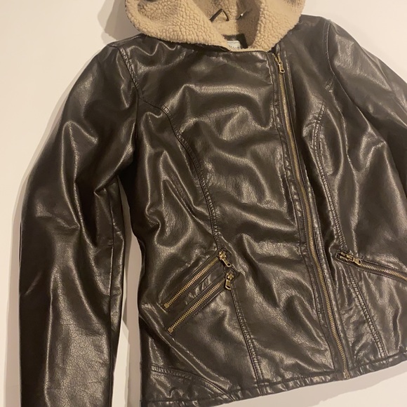 Levi’s Medium Brown Hooded Full Zip Bomber Jacket Coat T - Picture 4 of 16